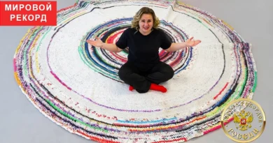 Самый большой круглый коврик из пластиковых пакетов (индивидуальный)