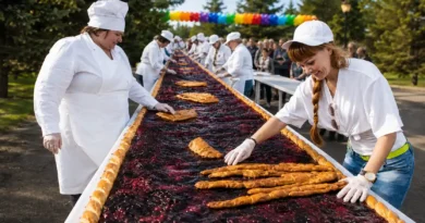 Гигантский пирог в Рыбинске