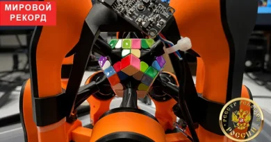 Робот Ильи Осокина для сборки головоломки Megaminx