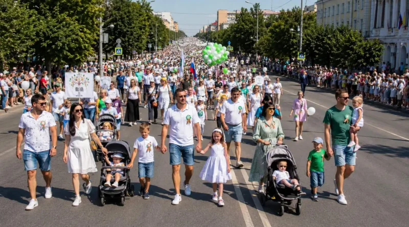 Самый массовый парад семей