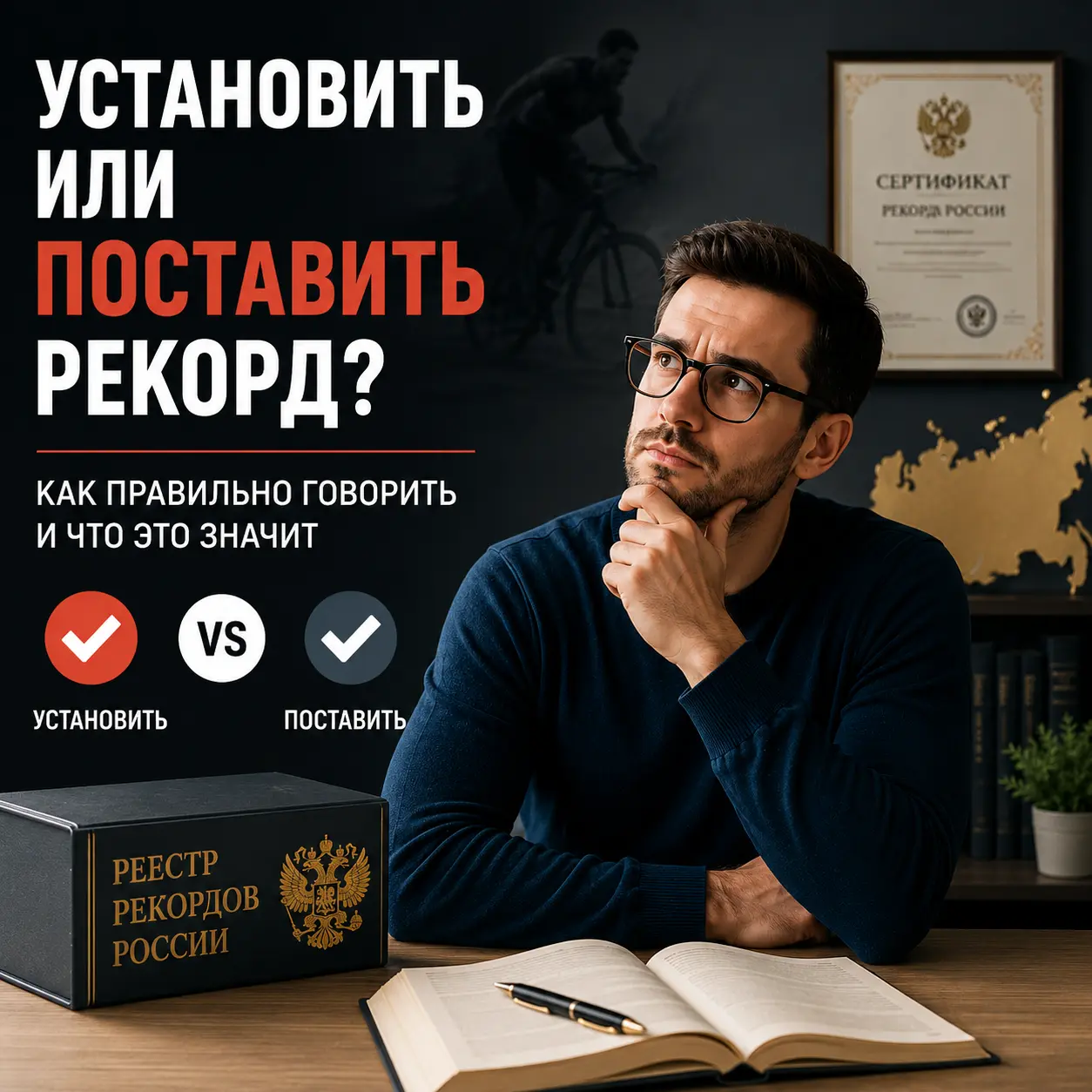 Установить или поставить рекорд: как правильно говорить и в чём разница | Реестр рекордов России