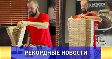 Канадец побил мировой рекорд в дженге: уложил тысячи брусков на один блок