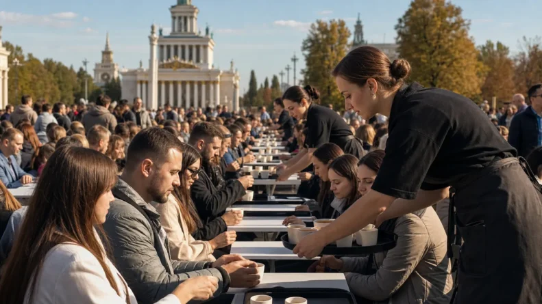 Массовая дегустация кофе на площадке ВДНХ