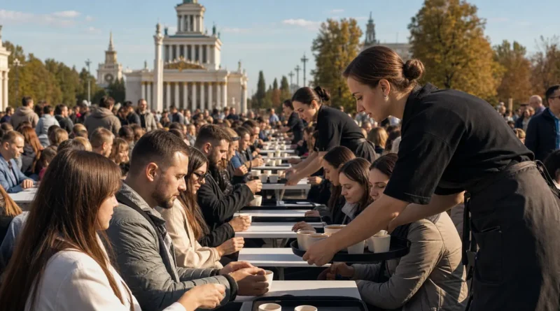 Массовая дегустация кофе на площадке ВДНХ