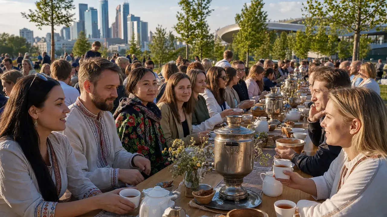 Многонациональное чаепитие в Москве