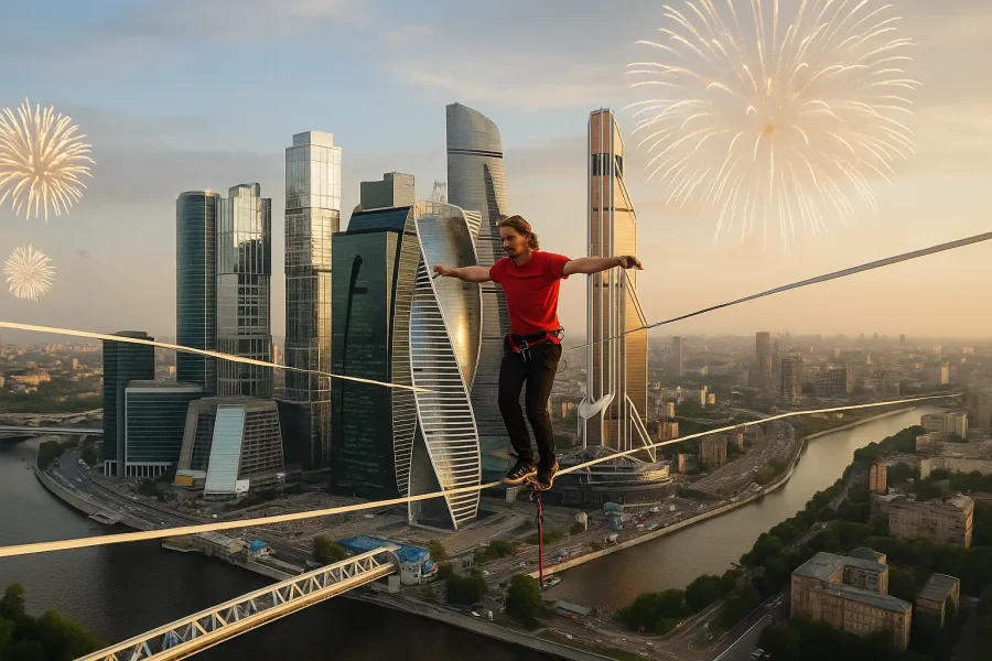 Хайлайн в Москва-Сити на День города