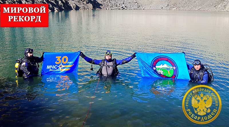 Самое высокогорное погружение водолазов (команда)