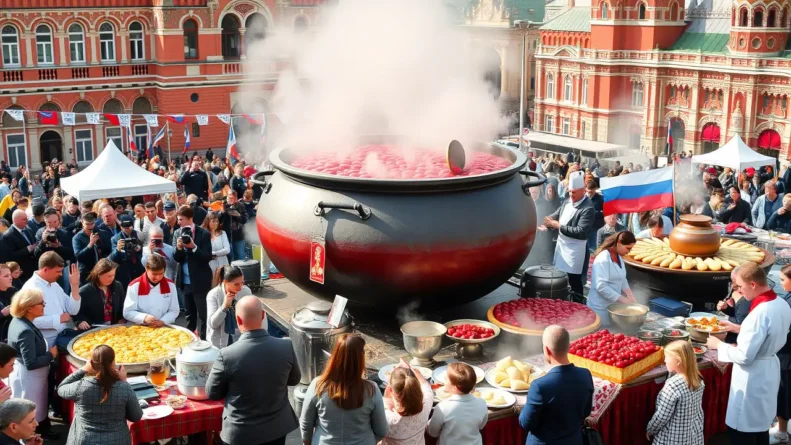 Кулинарные рекорды России: от гигантского блина до тонны борща