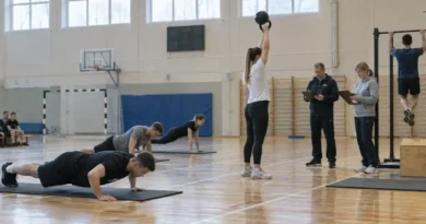 Спортивная рекордная попытка с наблюдателями в муниципальном спортивном зале